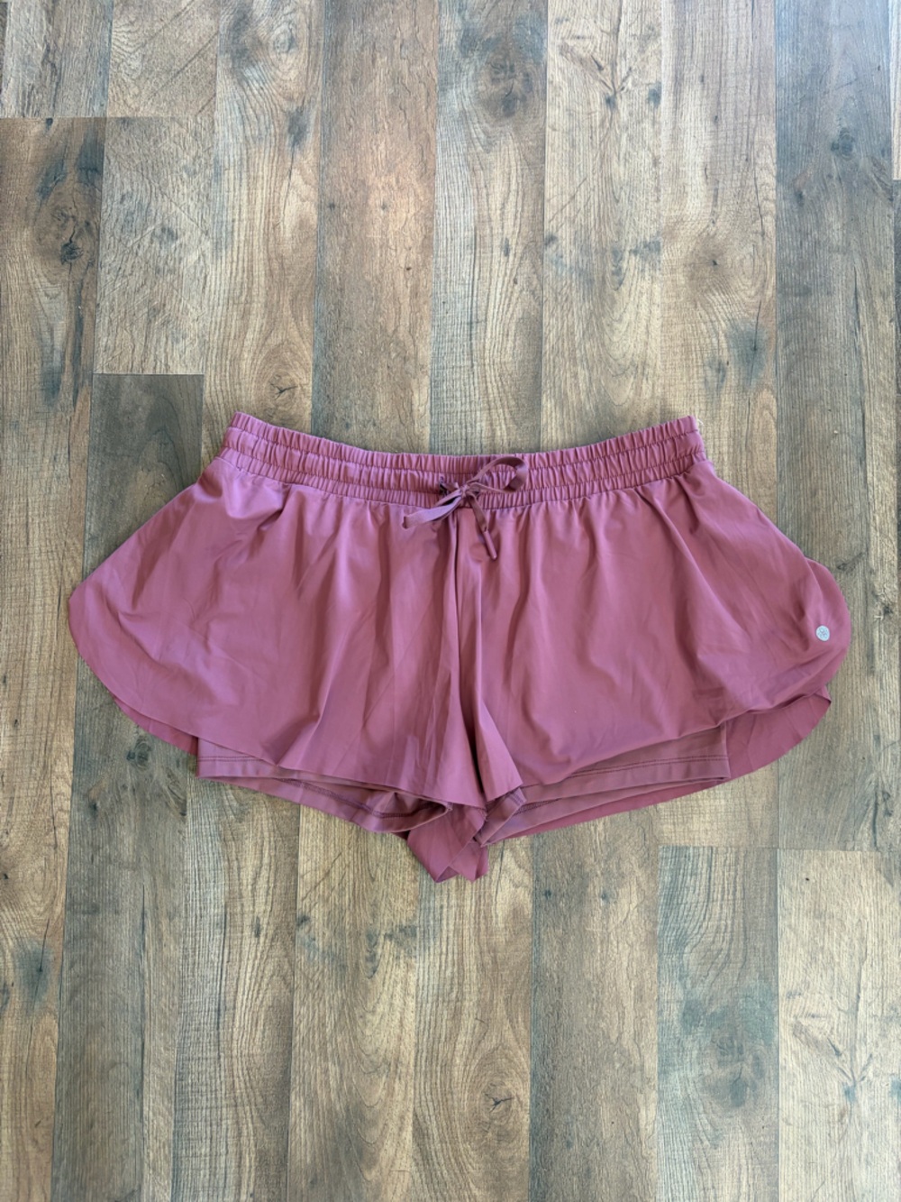 Dusty Rose Cropped Drawstring shorts athletic Size Large